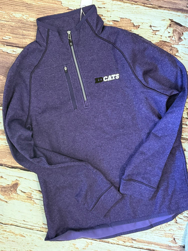 Cutter & Buck Mainsail Heathered Sweater-Knit Men's Half Zip Pullover Jacket CB049