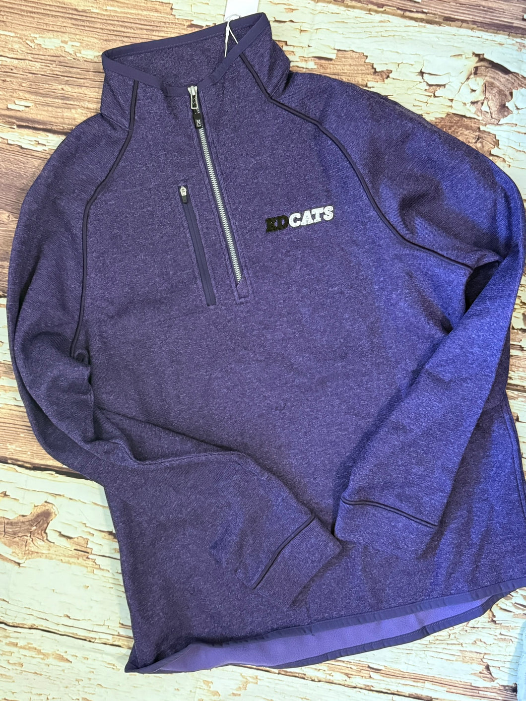 Cutter & Buck Mainsail Heathered Sweater-Knit Men's Half Zip Pullover Jacket CB049