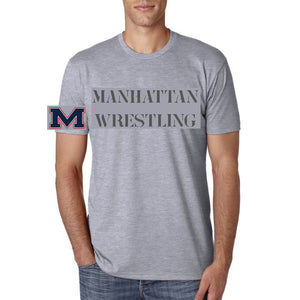 6210 Soft Style DK Heather Gray T-Shirt Manhattan Wrestling